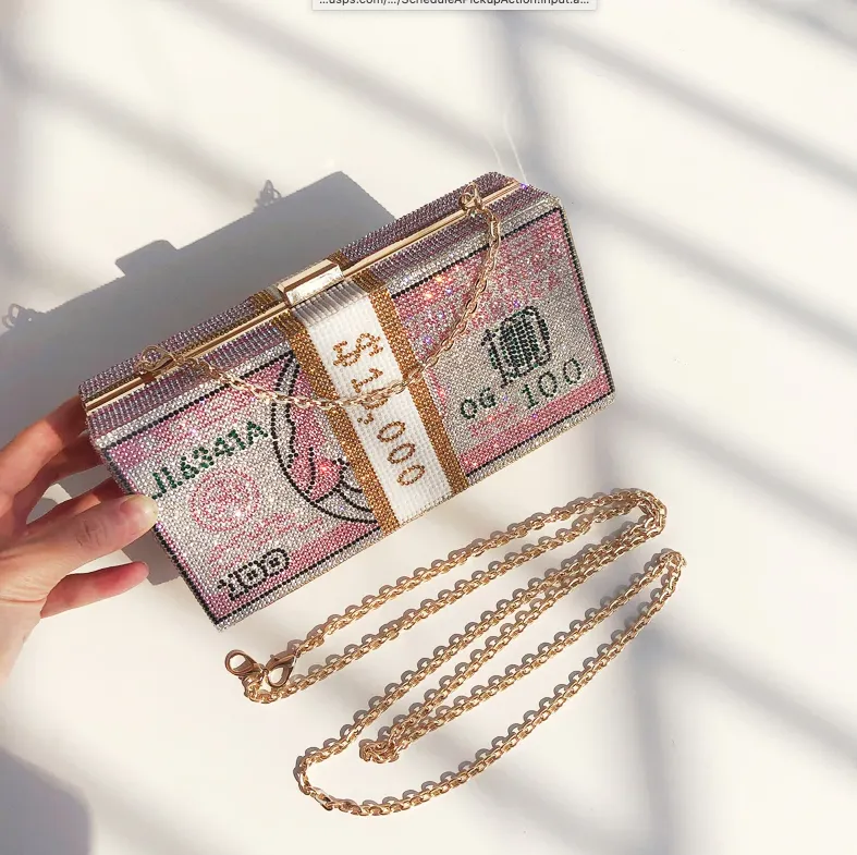 "Chrystol" Jeweled Money Purse