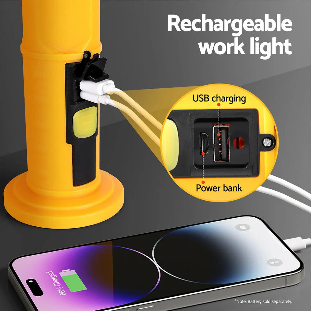 Rechargeable LED Work Light 4 Modes USB, Magnetic Giantz