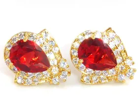 Red Garnet Ruby Topaz Cufflinks