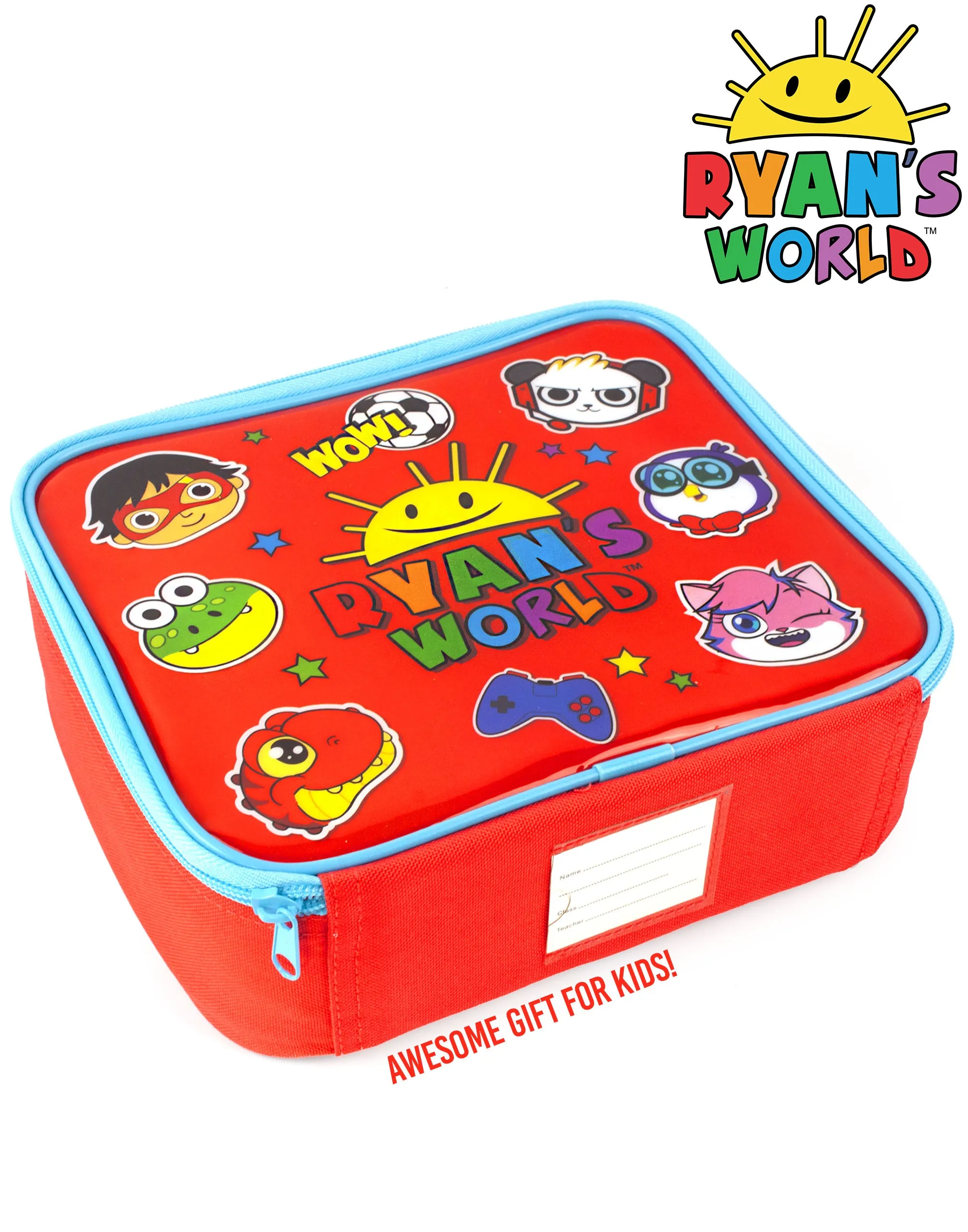 Ryans World Boys Red Lunch Bag Bottle and Snack Pot