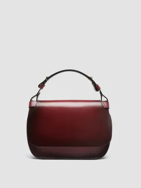 SADDLE 006 - Burgundy Leather Handle Bag