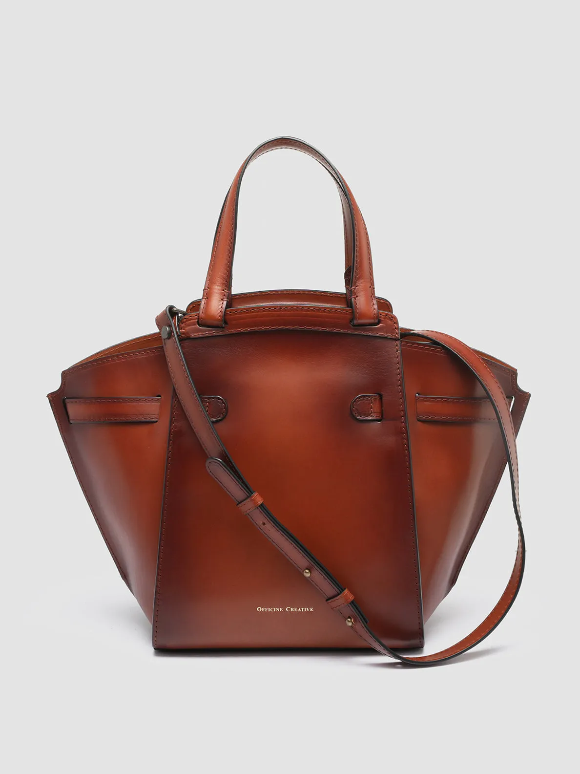 SADDLE 07 - Brown Leather Tote Bag