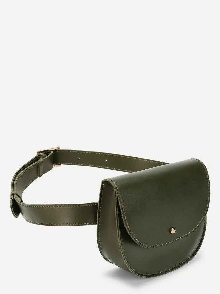 Saddle Flap PU Bum Bag