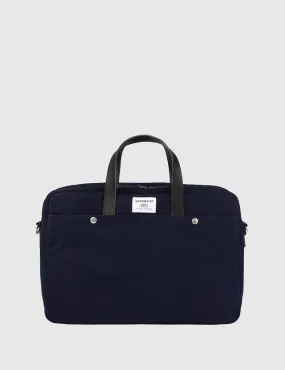 Sandqvist Mats Waxed Briefcase (Canvas) - Blue