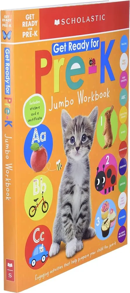 Scholastic Early Learners - Jumbo Workbook Get Ready for Pre-K