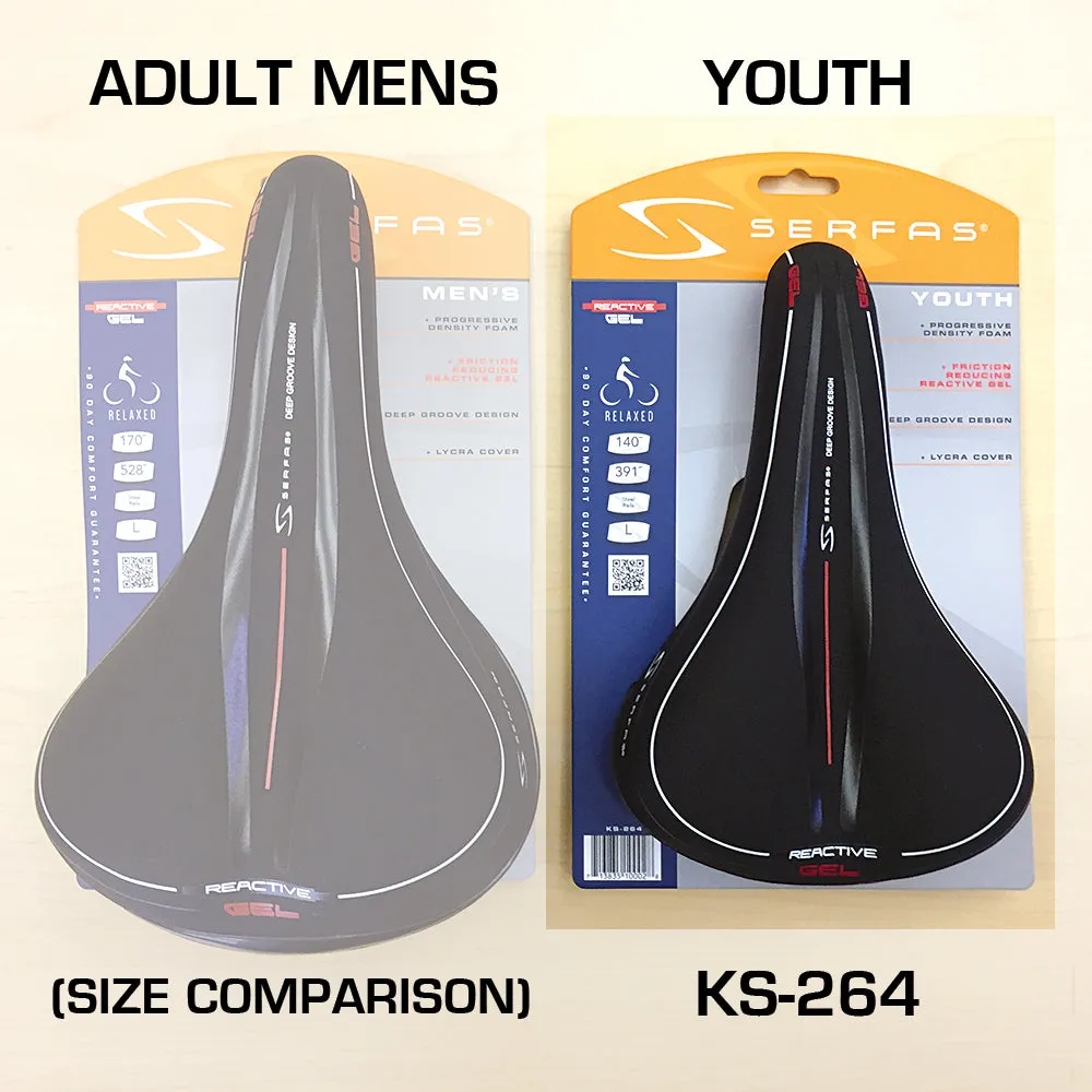 Serfas Youth Reactive Gel Bicycle Saddle -Live4Bikes