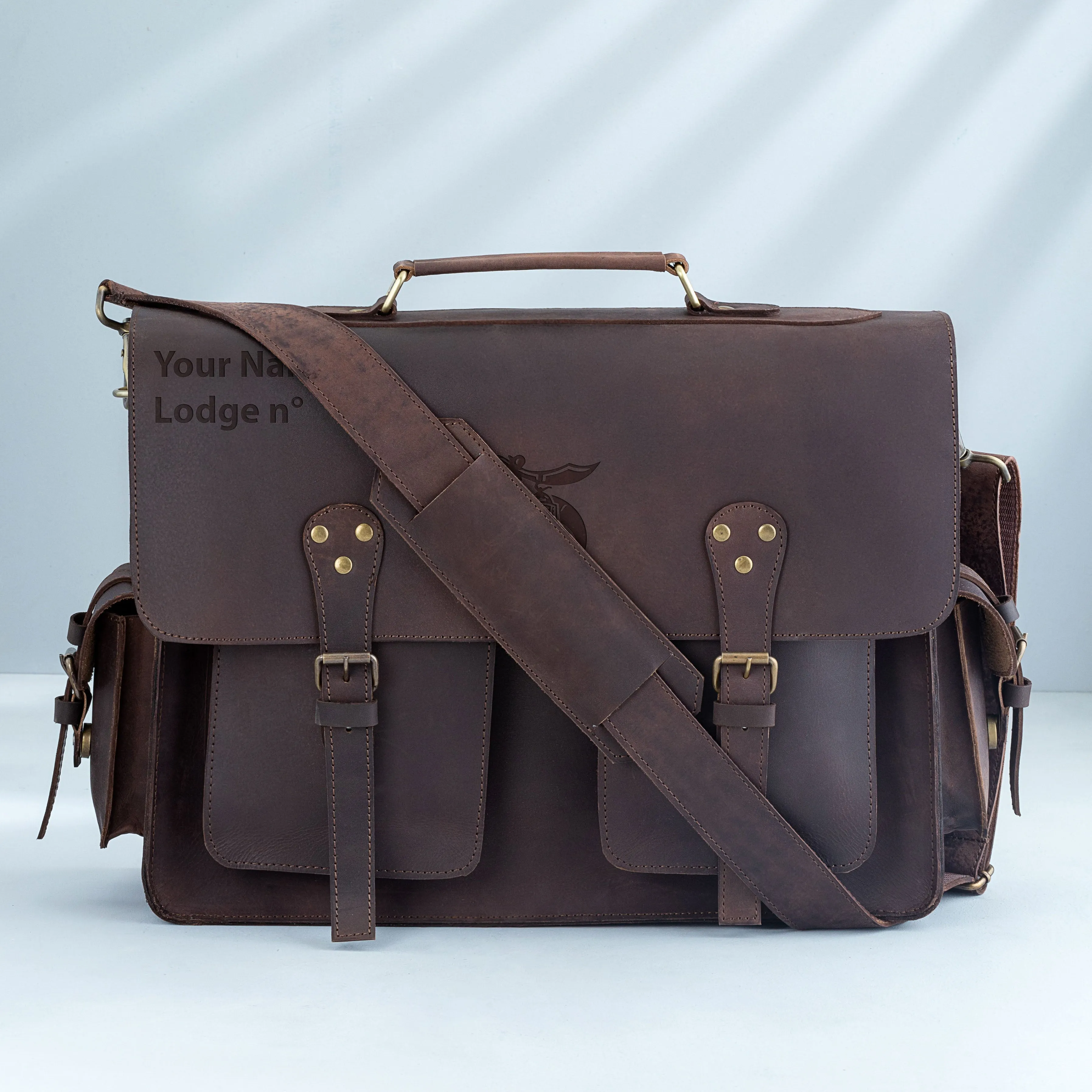 Shriners Briefcase - Handmade Leather