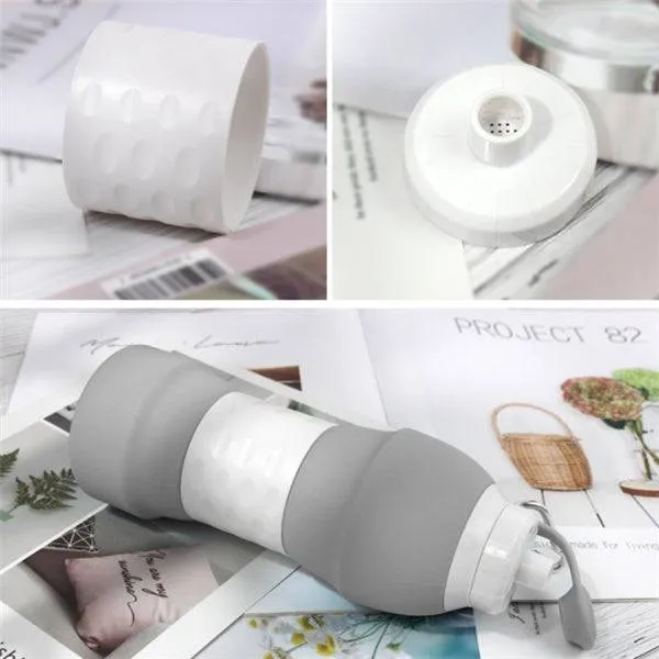 Silicone folding water bottle