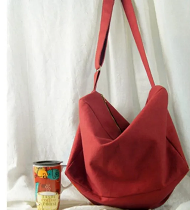 Simple Casual Shoulder Women Canvas Bag 57687