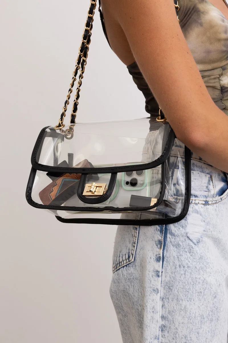 Stadium Chic Clear Flap Bag  🎤