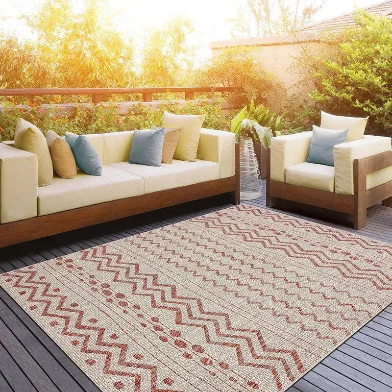 Sun shower 81244BER Beige/Red Rug