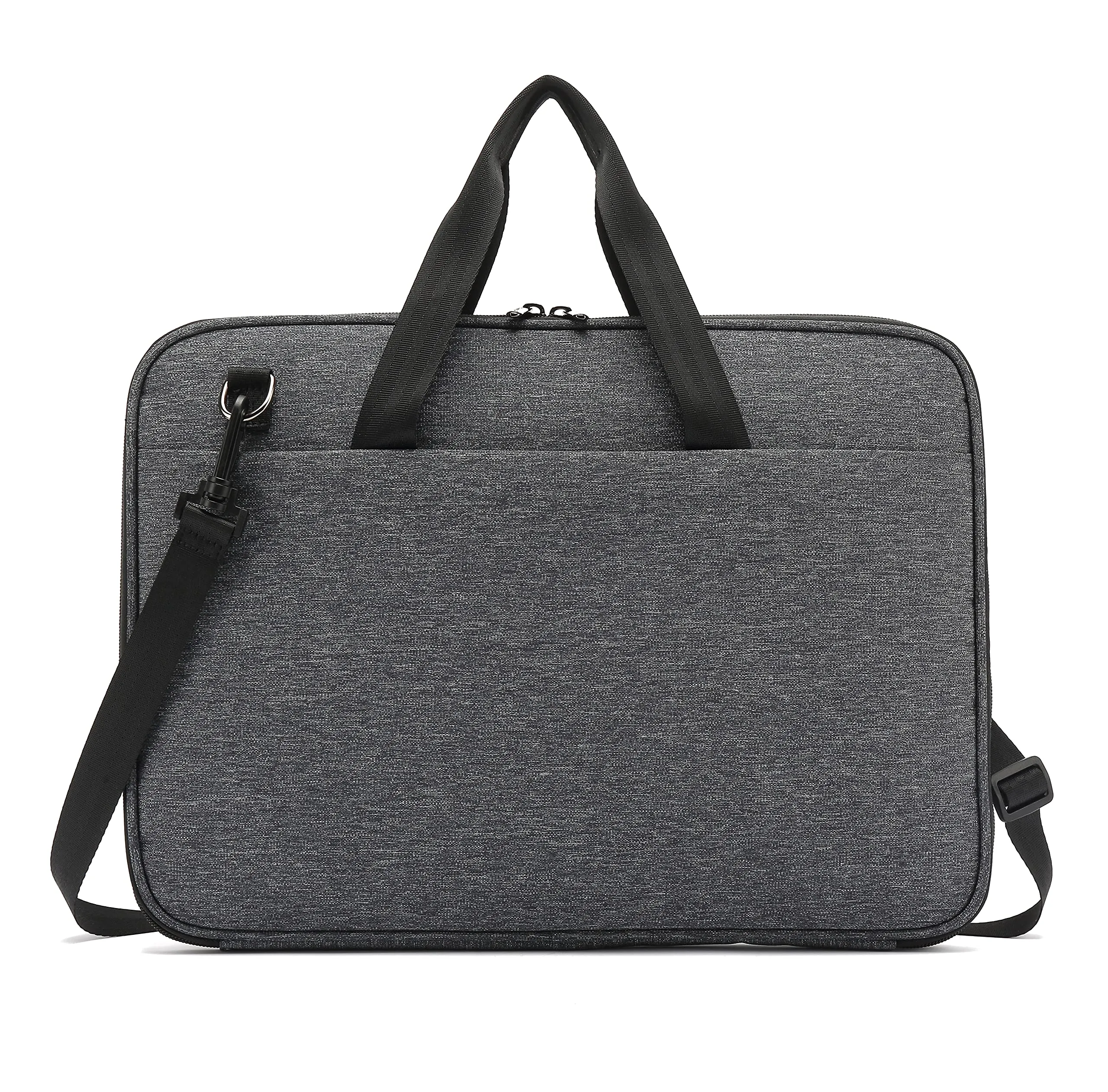 THE CLOWNFISH CoolBELL Water Resistant Nylon Unisex 15.6 inch Laptop Messenger Bag Briefcase Handbag (Grey)