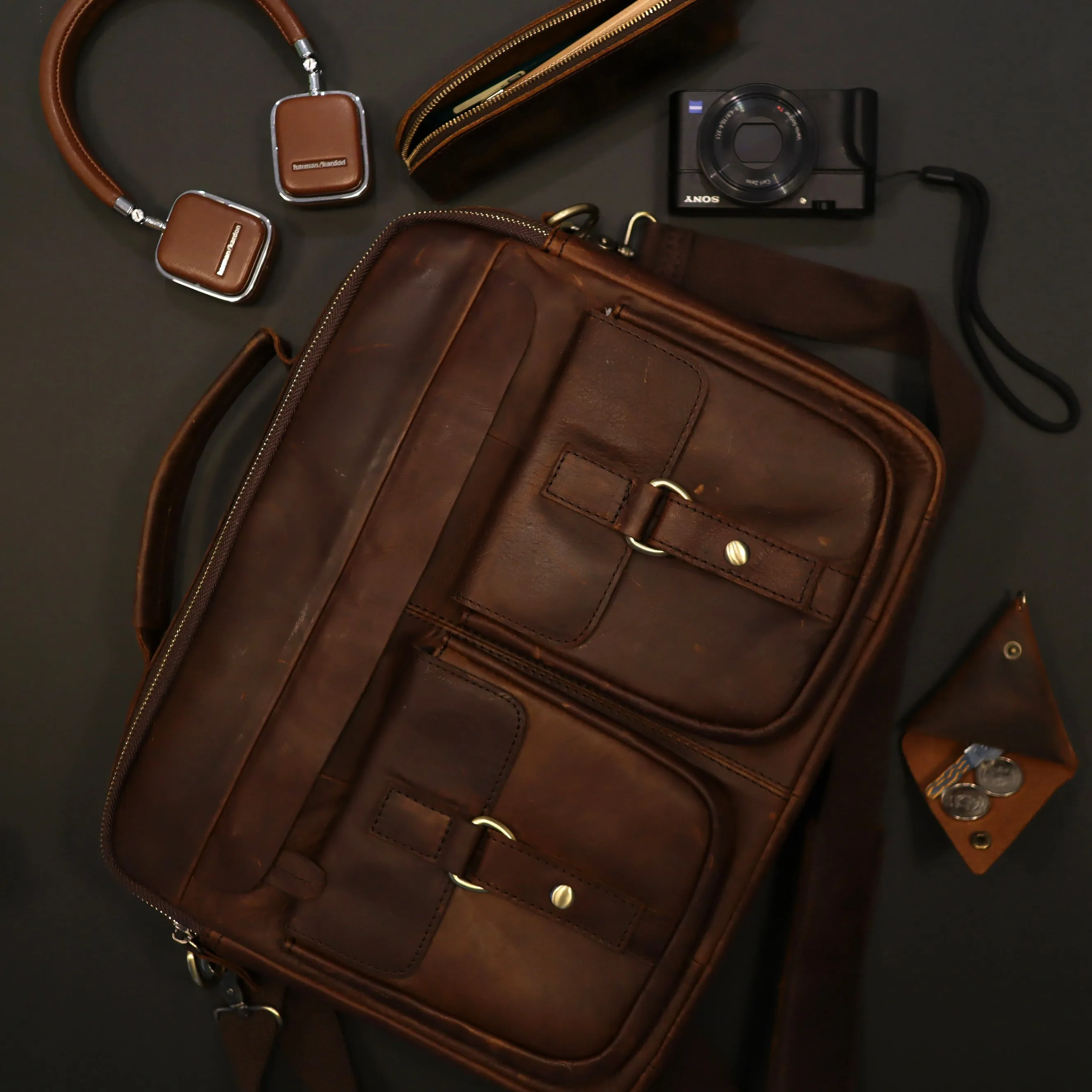 The Courier - Leather Briefcase