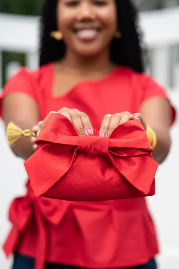 The Mimi Clutch in Red