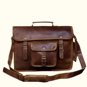 The Wild Horizon – Full-Grain Leather Briefcase