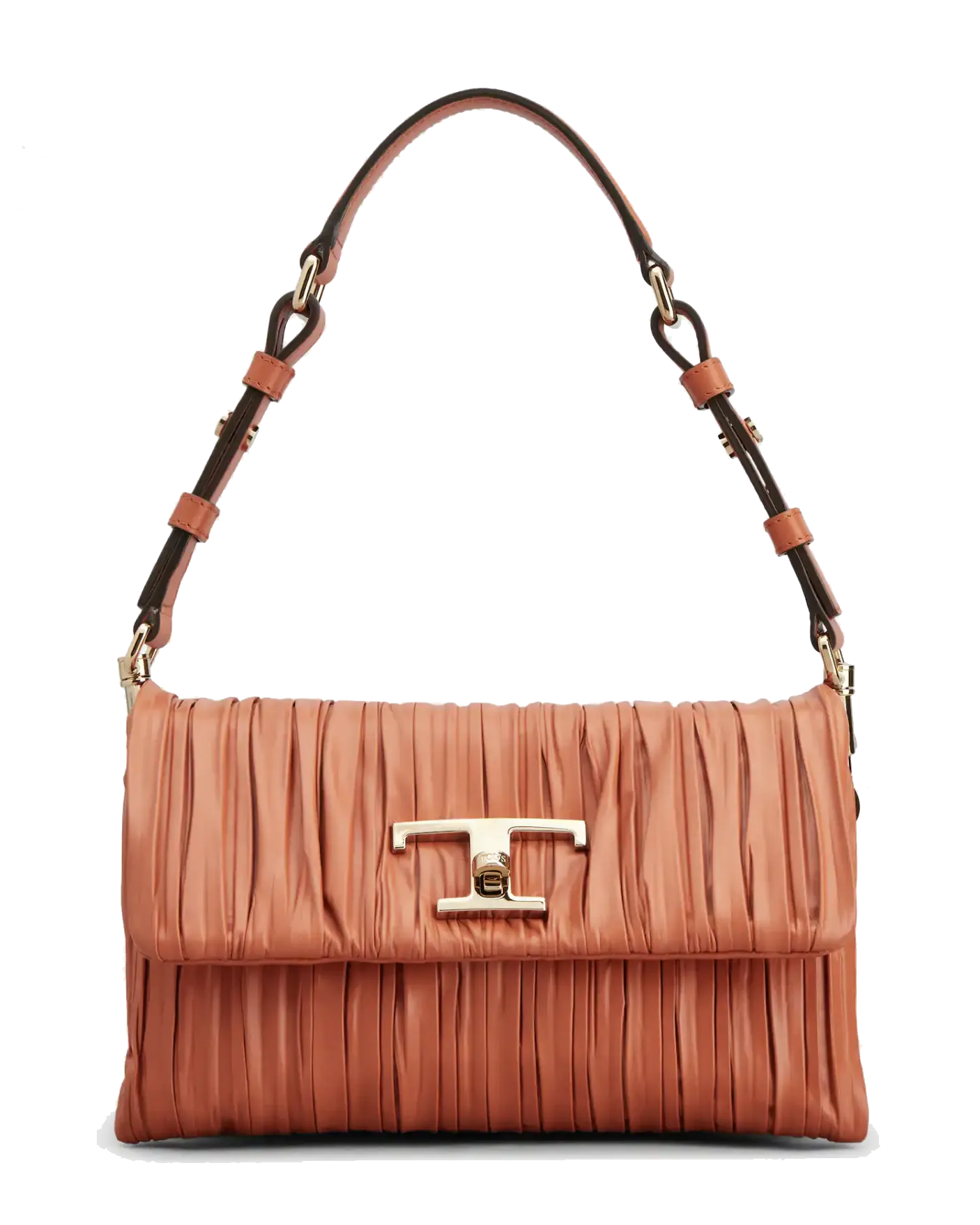 TODS T TIMELESS FLAP BAG ORANGE