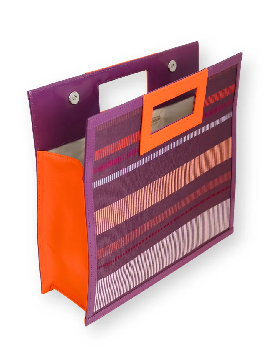 Trapecio Handbag - Purple Multi 01