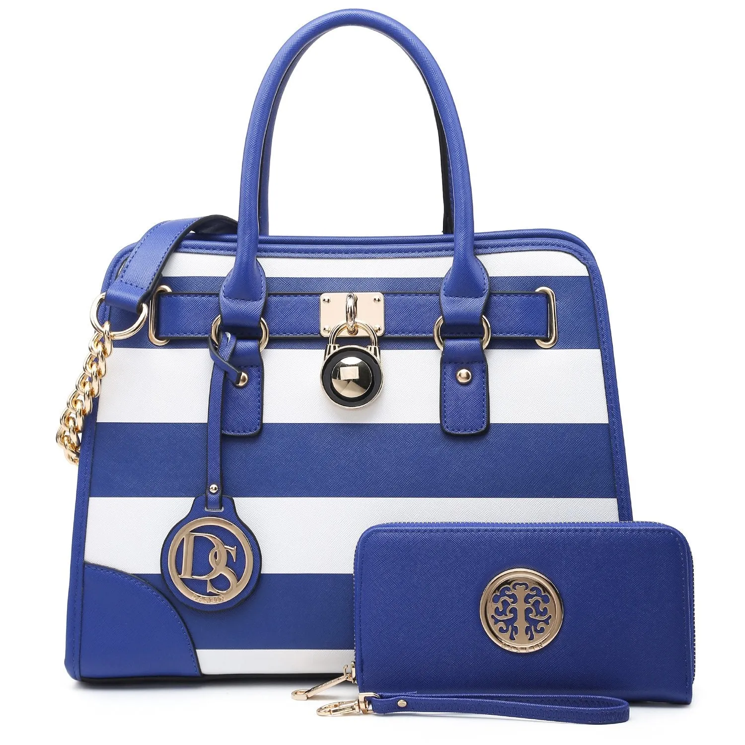 Two-Tone Handbag with Matching Wallet