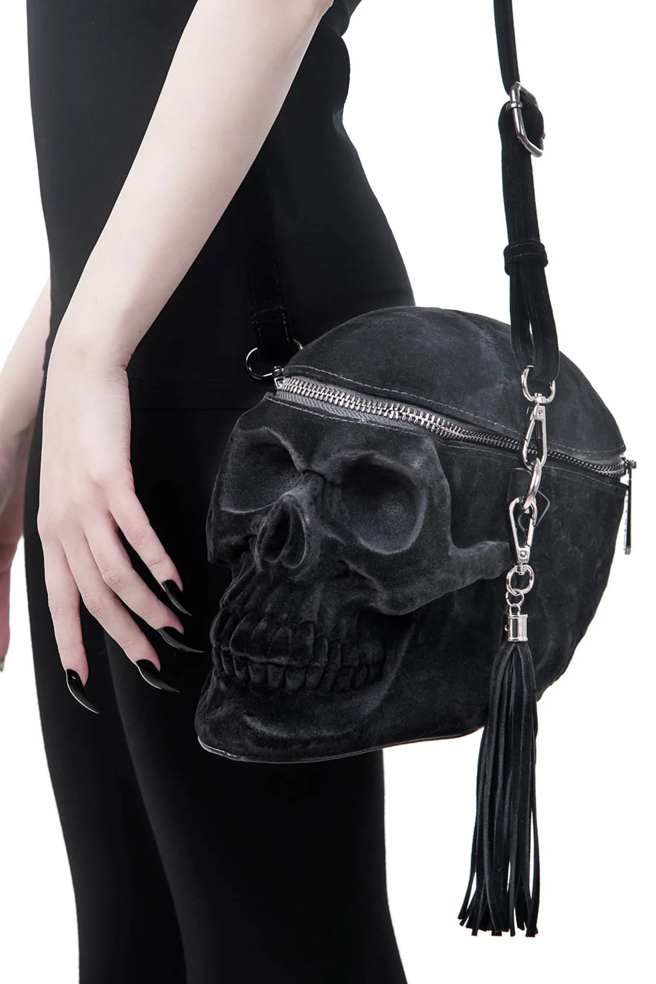 Velvet Grave Digger Skull Bag