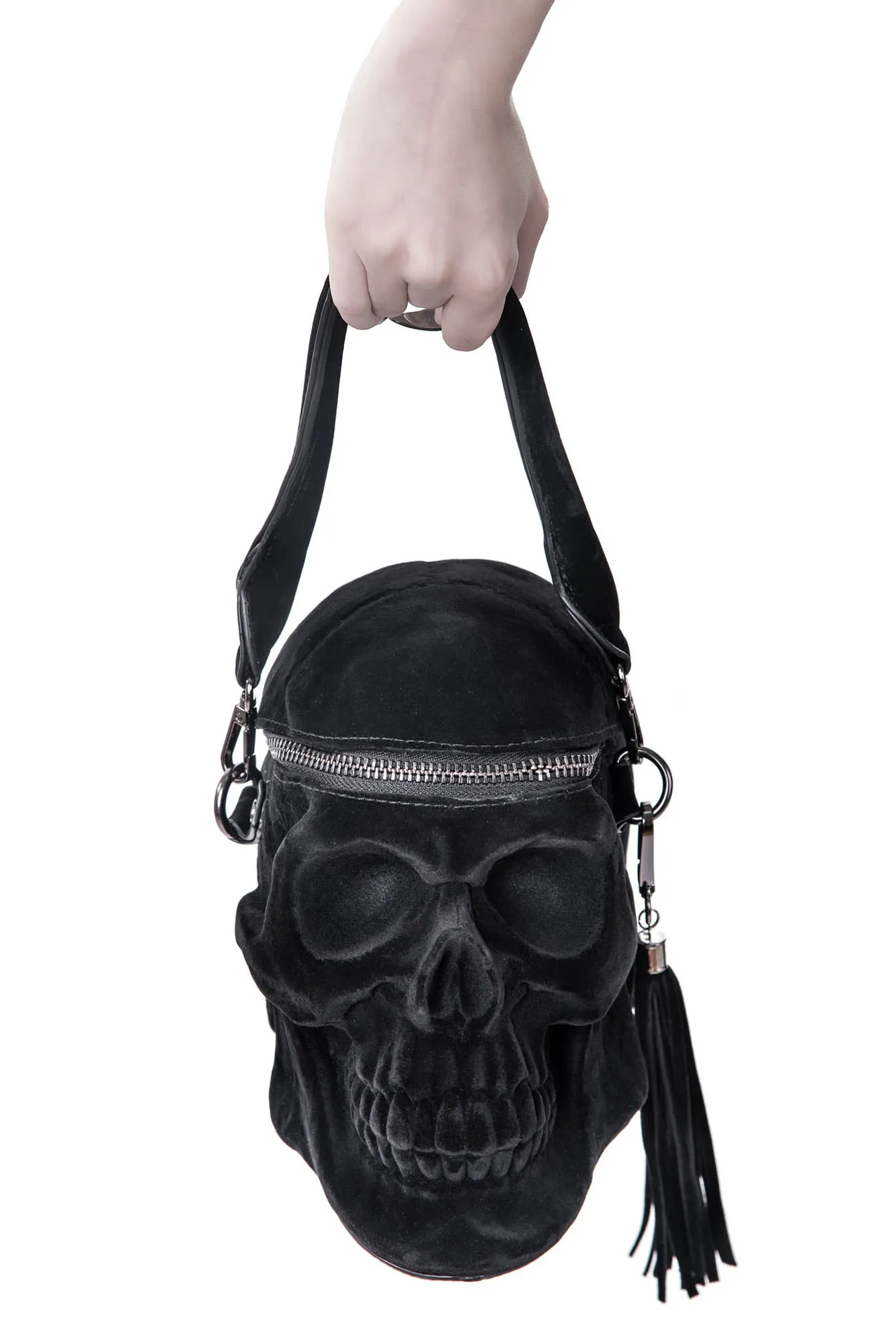 Velvet Grave Digger Skull Bag