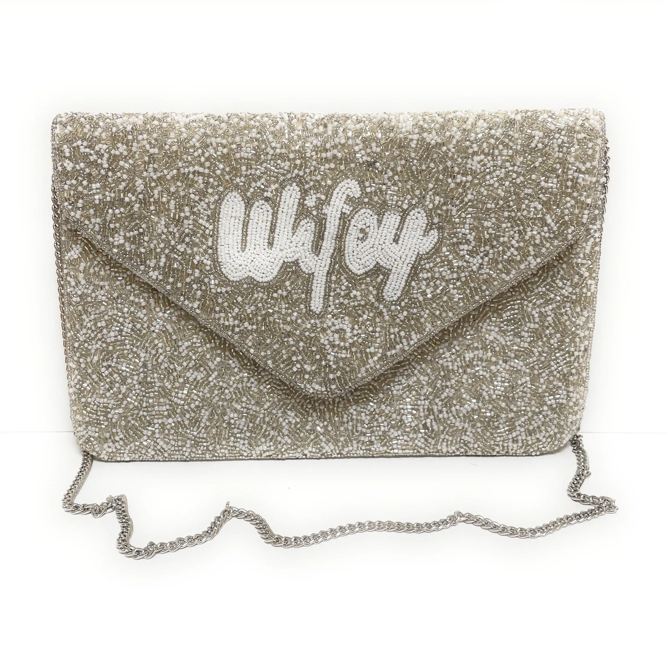 Wifey Beaded Clutch Purse