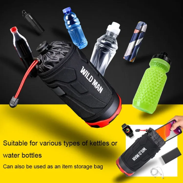 WILD MAN R1 1L Mountain Bike Water Bottle Bag Scooter Handlebar Tool Kit, Color: Dark Blue