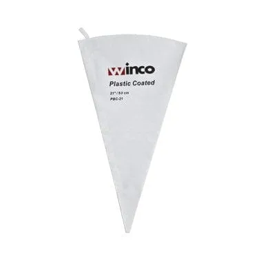 Winco PBC-21 21 Inch Plastic Lined Canvas Pastry Bag Cotton Reusable | Denson CFE