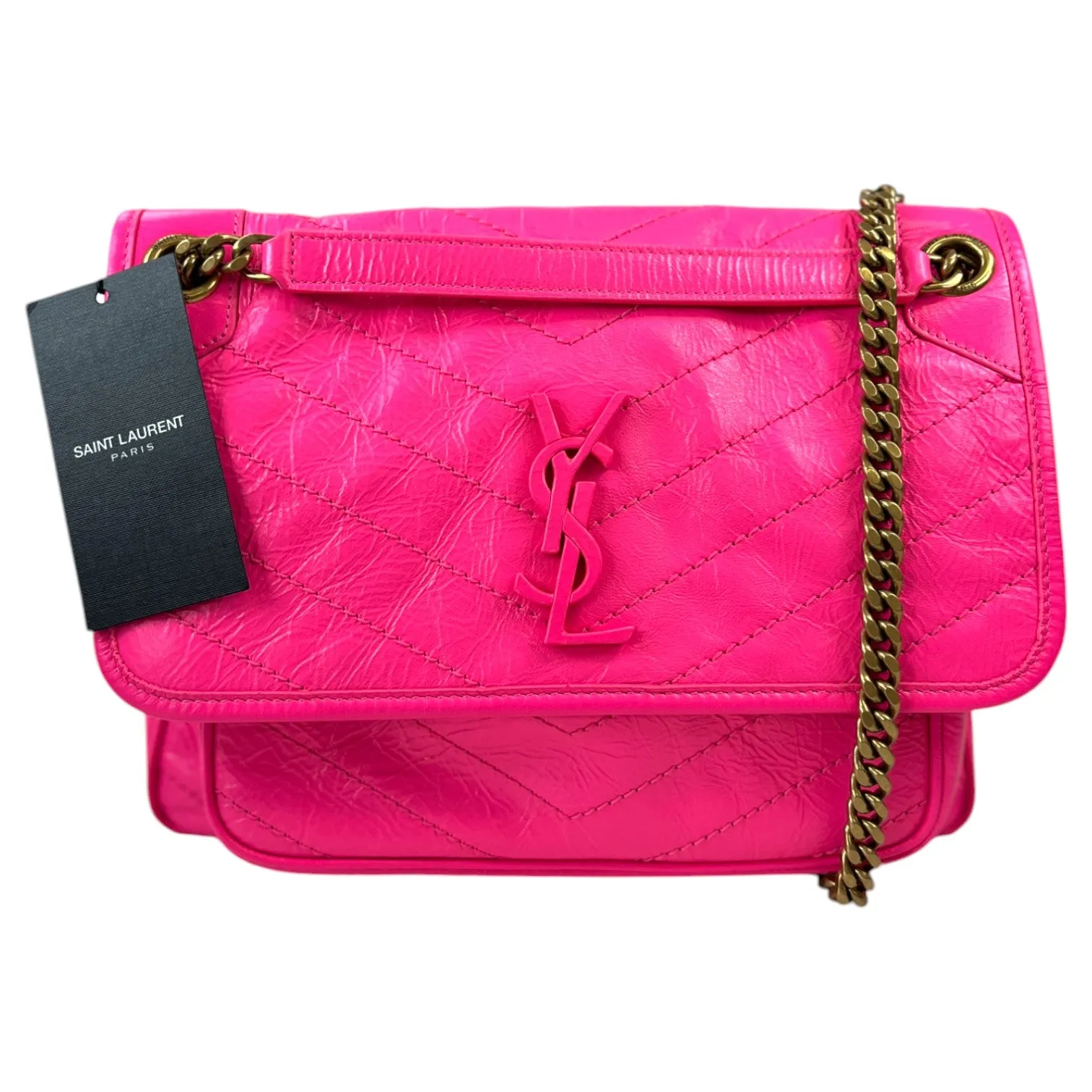 Women's Fluo Nappa Handbag Pink