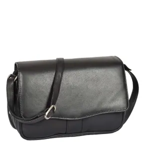 Womens Leather Classic Organiser Bag Matilda Black