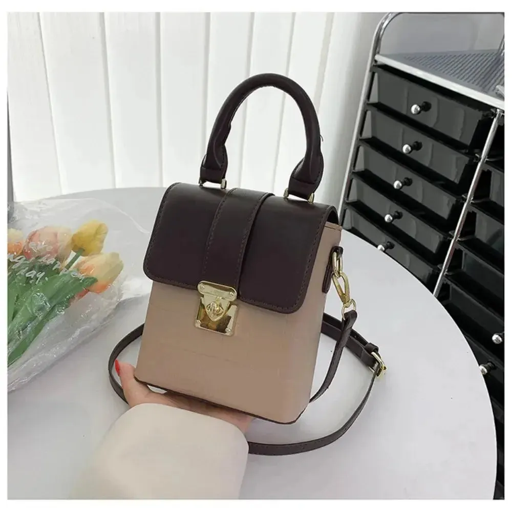 women's small handbag PU Shoulder Bag New Large Capacity Mixture Colour Small Handbag Stone Pattern Underarm Bag for Women