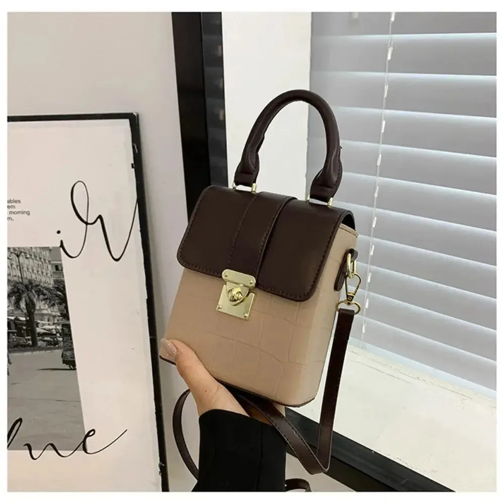 women's small handbag PU Shoulder Bag New Large Capacity Mixture Colour Small Handbag Stone Pattern Underarm Bag for Women