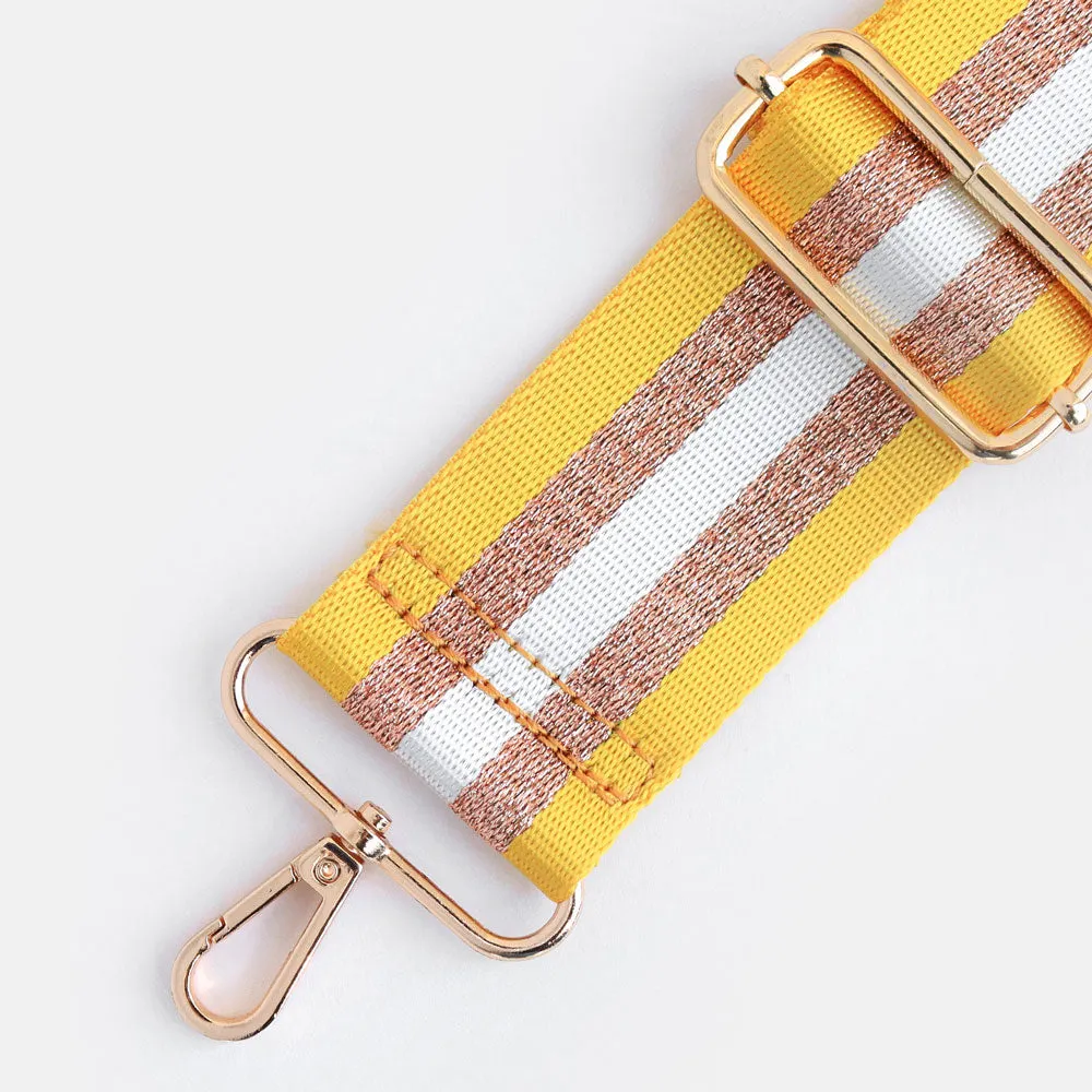 Yellow/Gold/Cream Stripe Webbing Handbag Strap