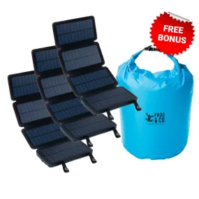 ZIPIFY - 3 QUADRAPRO SOLAR POWER BANKS   1 FREE BLUE DRY BAG