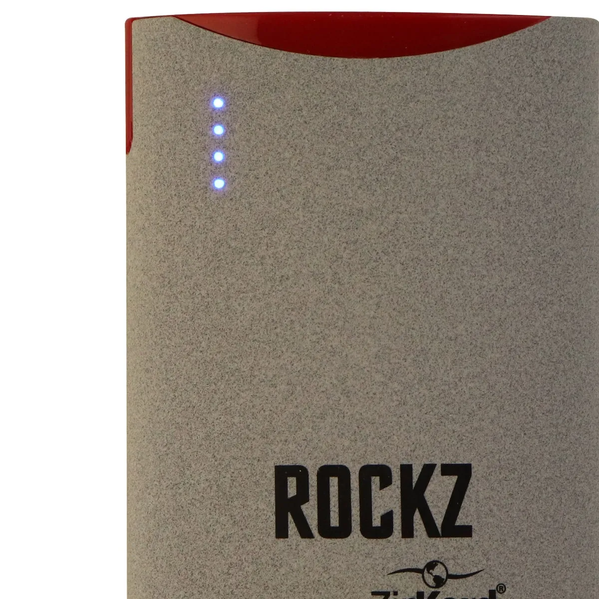 ZipKord External 6000mAh Battery Pack for USB Devices, Micro USB Cable- Gray/Red