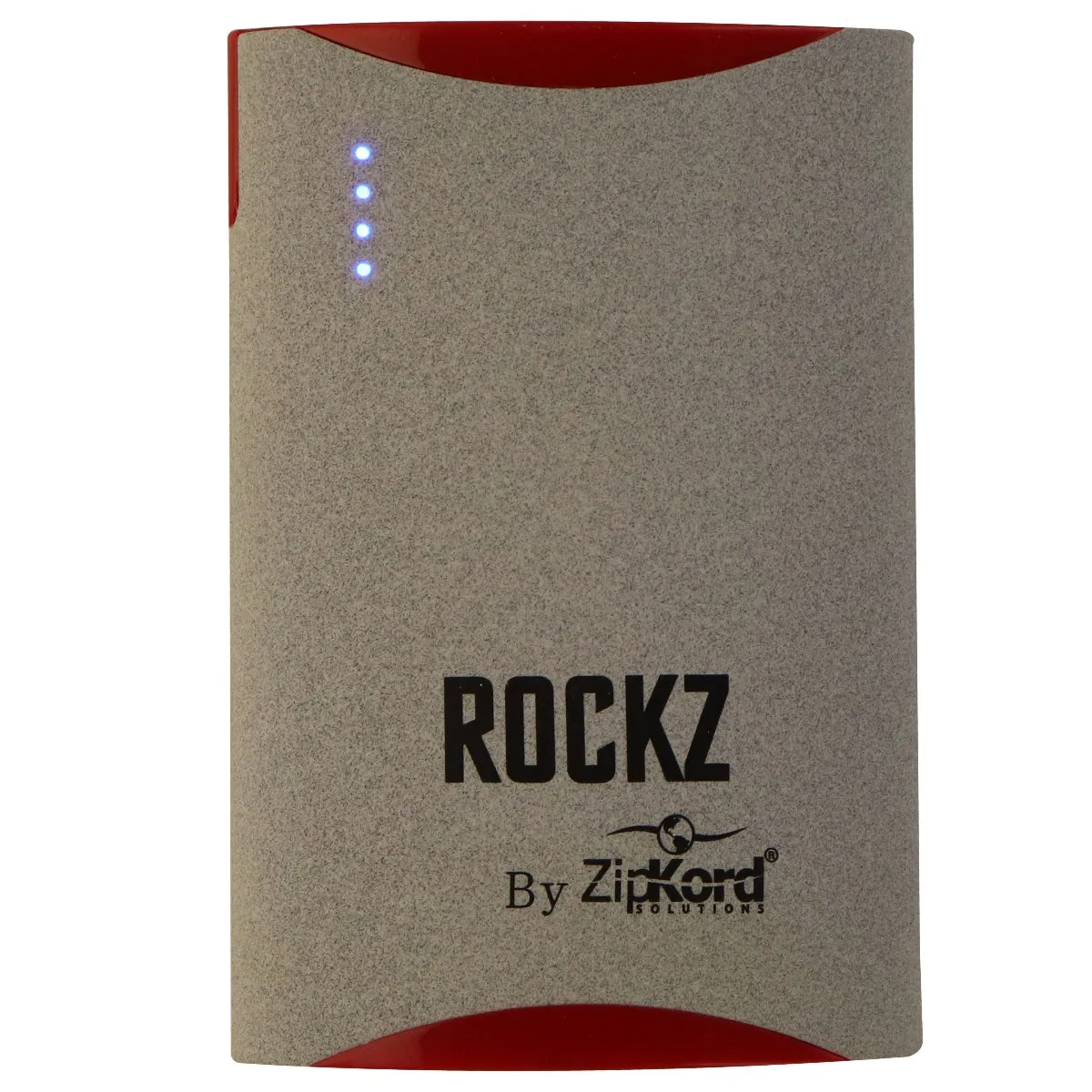 ZipKord External 6000mAh Battery Pack for USB Devices, Micro USB Cable- Gray/Red